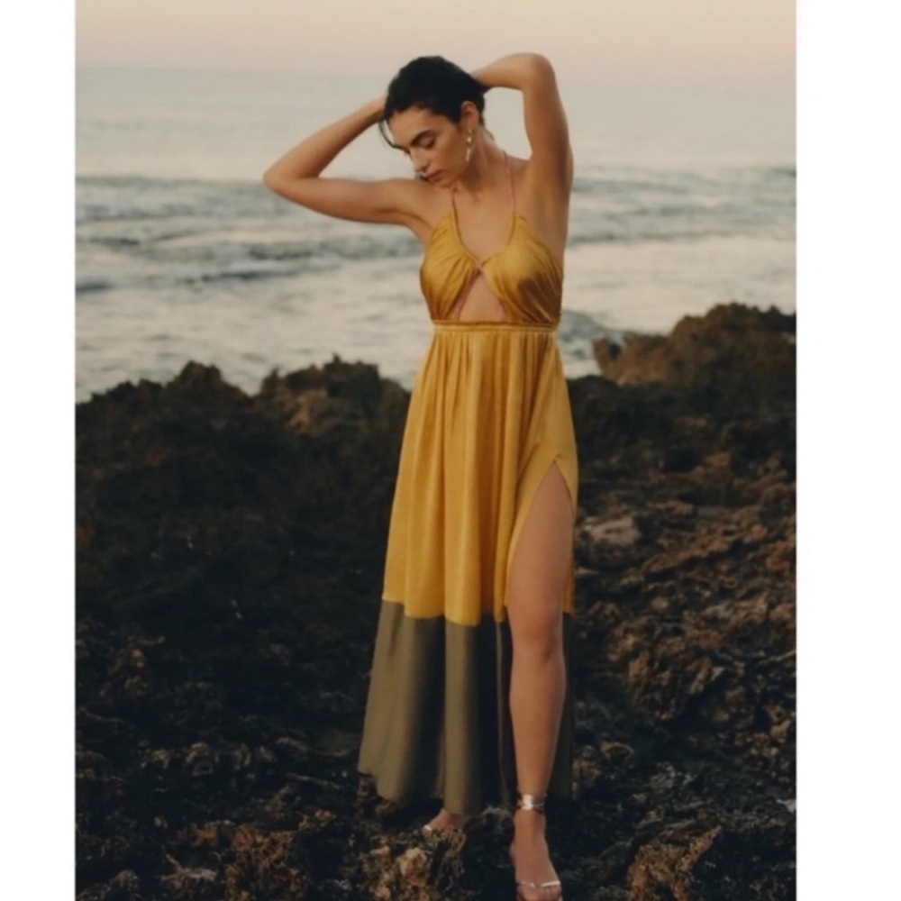 100% Silk Maxi dress | Anthropologie